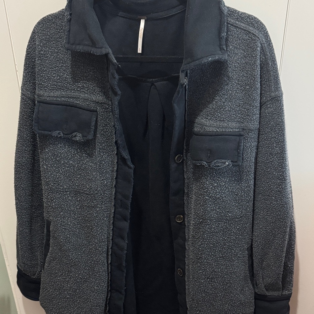 Free People Washed Black Ruby Jacket